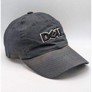 Vintage Dell Computers Hat Cap Adjustable Strap Faded Black IT Technology Y2K